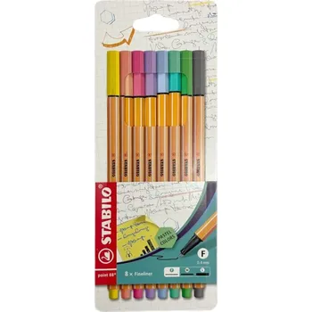 STABILO Liner point 88 - sada pastel (8ks)