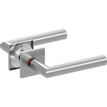 Dveřní kování Qolibri klika na dveře Smartbloc QH 1106 RHR na hranaté rozetě (nerez) Zvolte variantu: Klika / Klika se zámkem (LEVÁ)