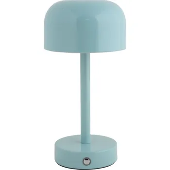 Lampička Present time Modrá kovová nabíjecí stolní LED lampa Jem