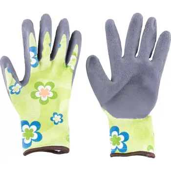 Pracovní rukavice Zahradní rukavice FLORY 7" - květinový design a spolehlivá ochrana