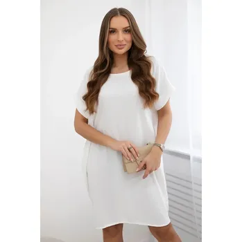 Dámské šaty Šaty s kapsami ecru UNI