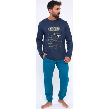 Pánské pyžamo 390063 - pánské pyžamo Muydemi, XL, modrá