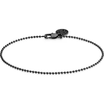 Náramek Essentials | 1,6mm kuličkový řetízkový náramek v&nbsp;černé barvě gunmetal - Lucleon
