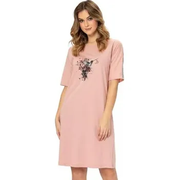 Dámská noční košile Dámská noční košile Isabel 1288 LEVEZA losos světlá M