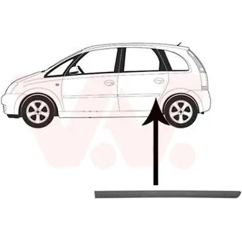 Lišta karosérie Ozdobná / ochranná lišta, dveře VAN WEZEL 3781405