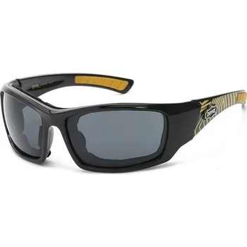 Sluneční brýle CHOPPERS Pánské Biker Sluneční brýle FOAM PADDED Žluté Olympic eyewear 97k-cube