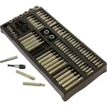 Gola sada Sada 1/4", 3/8" a 1/2" hlavic a bitů v modulu 85 ks