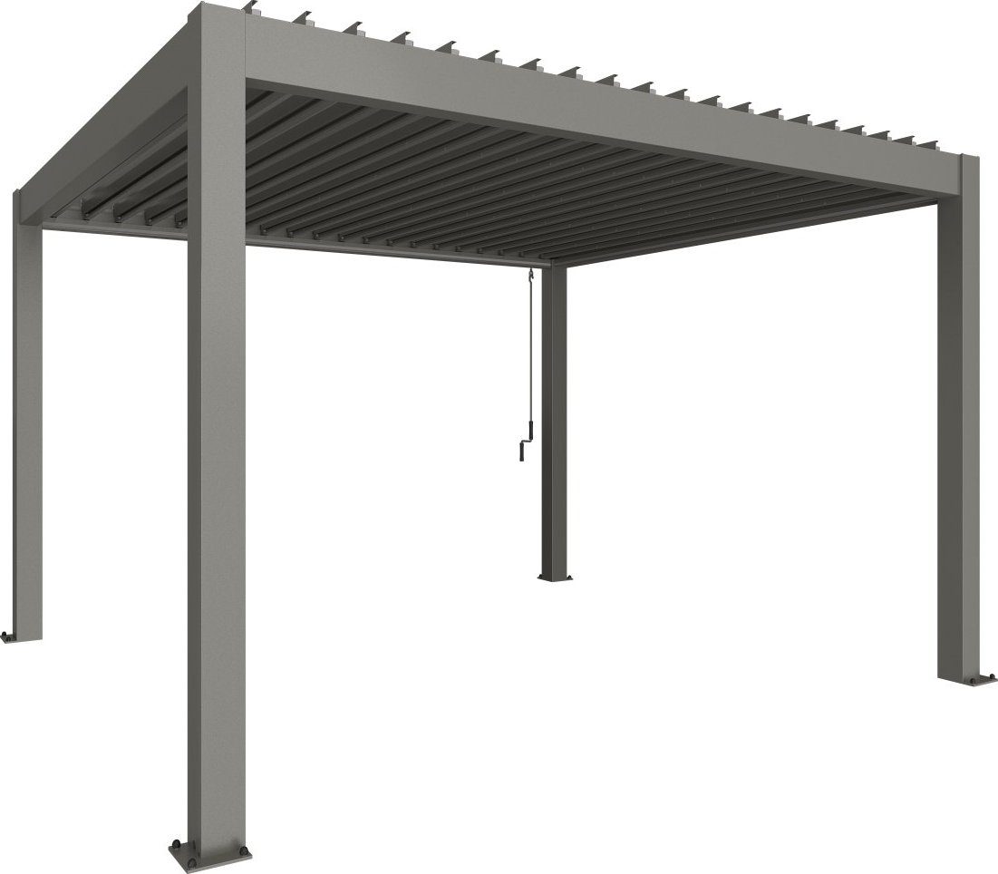 Biohort Hliníková Pergola 4x3,5 , šedý křemen metalíza (Originální pergola v kvalitě od Biohort)
