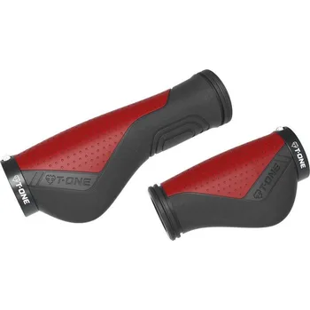 grip T-ONE gripy Ripple Ergo 1lock 130/90 mm (černá/červená)
