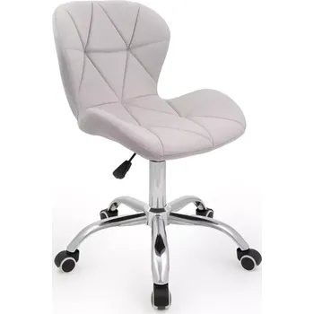 LuxuryForm DESIGN Židle LIVIO VELUR na stříbrné podstavě s kolečky - světle šedá