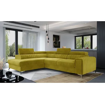 Sedací souprava Rozkládací rohová sedačka LAURINO okrová