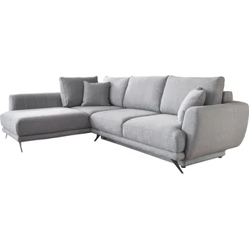 Sedací souprava Rozkládací rohová sedačka LARDEMO světle šedá
