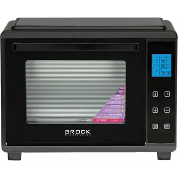 Mini trouba Digitální elektrická horkovzdušná trouba Brock 33l s grilem, 8 programů, 1500W, černá