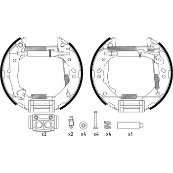 Brzdová čelist Sada brzdových čelistí TEXTAR 84056800