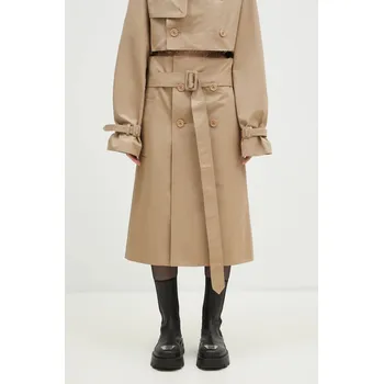Dámská sukně Bavlněná sukně VETEMENTS Deconstructed Trenchcoat béžová barva, mini, WA66SK400S, XS, 80X