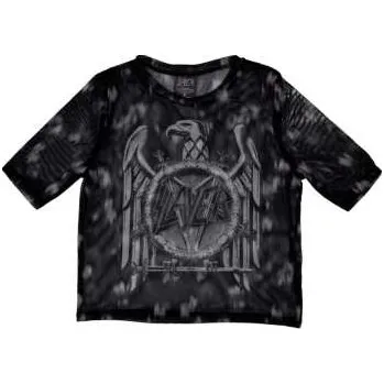 Merch Slayer: Slayer Ladies Crop Top: Mono Eagle (mesh) (xx-small) XXS