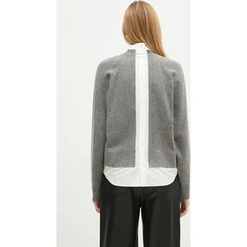 Dámský svetr Vlněný svetr Undercover Knit dámský, šedá barva, lehký, UC2D1905.1, S, 90X