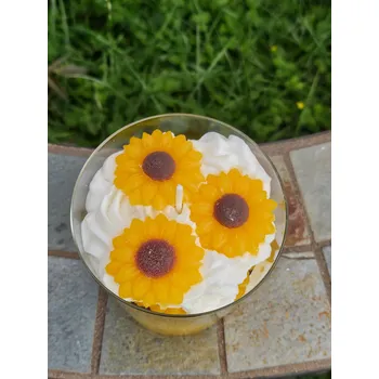 Svíčka Svíčka ve skle s květy