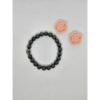 Náramek Náramek z minerálů se svatým Kryštofem