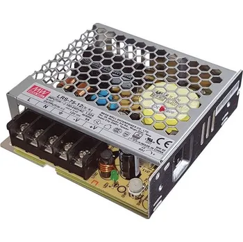 spínaný zdroj Průmyslový zdroj Mean Well LRS-75-12, 12V=/75W spínaný