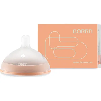 Kojenecká láhev BORRN Savička na lahev - rychlý průtok Oranžová