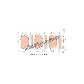 Brzdová destička Sada brzdových destiček TRW GDB1819 - CITROEN C3 PICASSO 09-