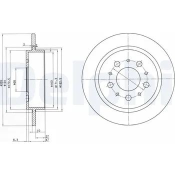 Brzdový kotouč Brzdový kotouč DELPHI BG2718