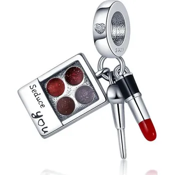 Módní doplněk NUBIS® Dtříbrný přívěsek korálek na náramek paletka s líčením - B0088