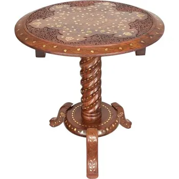 Konferenční stolek Vyřezávaný dřevěný stolek Indie 47/44 cm