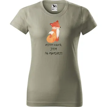 Dámské tričko DOBRÝ TRIKO Dámské tričko s potiskem Liška Barva: Světlá khaki, Velikost: XS