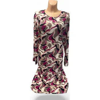 Dámské šaty Šaty s 3/4 rukávem BLANKA, Barva Jako na obrázku, Velikost XXXL 54, Materiál 88%Vs 6%Pa 6%Pu