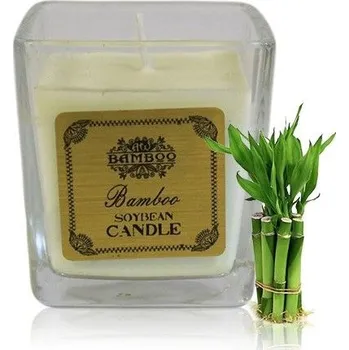 Svíčka Bamboo svíčka sojová ve skle bambus