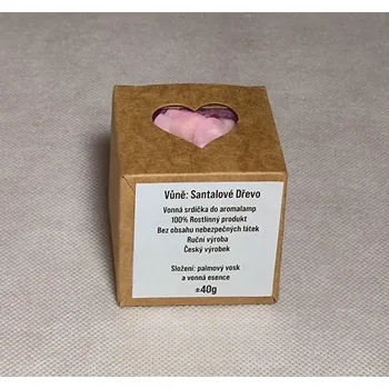 vonný vosk Fajnpocit vonný vosk palmový minisrdíčka s vůní Santalové dřevo