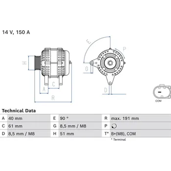 Autoelektrika Generátor BOSCH 0 986 085 020