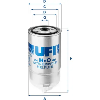 Palivový filtr Palivový filtr UFI 24.H2O.05