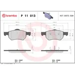 Sada brzdových destiček, kotoučová brzda BREMBO P 11 013