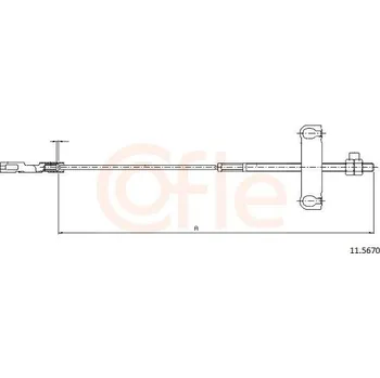 Auto-moto Tažné lanko, parkovací brzda COFLE 11.5670