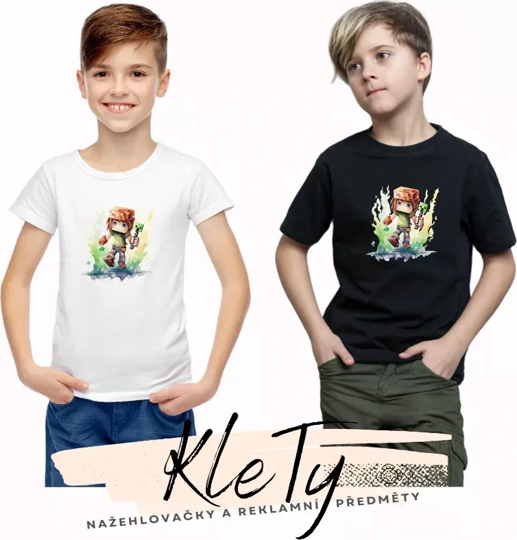 Triko dětské - Minecraft postava kluka (dívčí i chlapecké)
