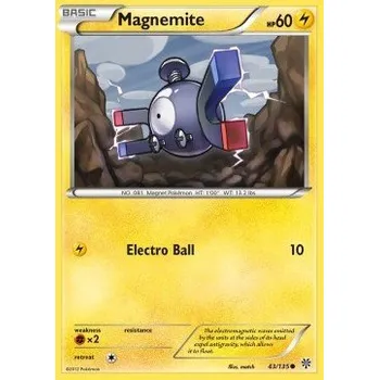 Sběratelská karetní hra Pokémon PLS 043/135 Magnemite - Plasma Storm Stav: Excellent, Verze: NORMAL