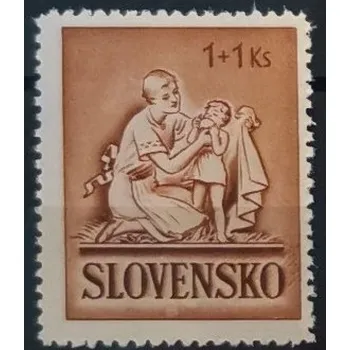 Sběratelství Známka Slovenský štát, 1+1 Ks, Pof.63**