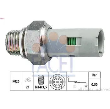 Olejový tlakový spínač FACET 7.0151
