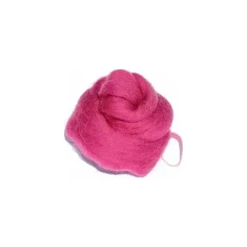 Ovčí rouno Ovčí rouno česané 20 g - růžová tmavá