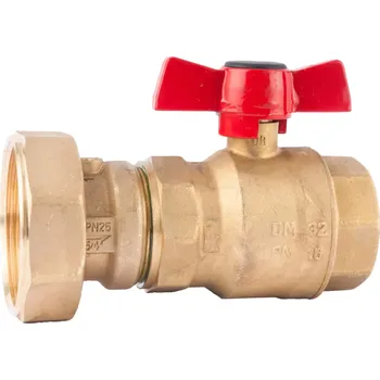 Ventil Herz Kulový kohout HERZ DN 25 pro čerpadlase zpětnou klapkou ovládání motýl Silumin Dimenze: DN25, #1226803: Kulový kohout se zpětnou klapkou, DN25 s převlečnou maticí 6/4",pro čerpadla