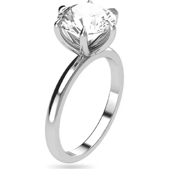 Prsten Obruč z bílého zlata solitaire pro 3ct diamant Molly, 14K CSTM4W-300 + dárkové balení LUXUS zdarma