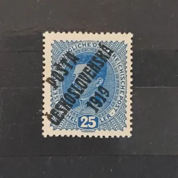 Sběratelství Známka ČSR PČ 1919 , 25h, Pof.40**, I. typ přetisku