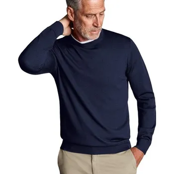 Pánský svetr Charles Tyrwhitt Merino Crew Neck Jumper — Navy