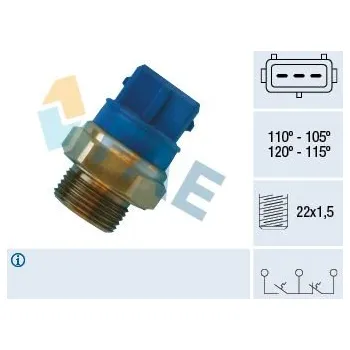 Ventilátor topení a klimatizace Teplotní spínač, větrák chladiče FAE 38330