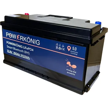 Trakční baterie POWERKÖNIG Baterie POWERKÖNIG® LiFePO4 12,8V 150Ah - DIN