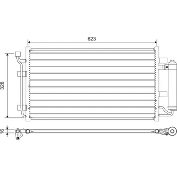 Výparník klimatizace Kondenzátor, klimatizace VALEO 822646