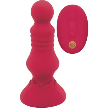 Vibrátor Anální vibrátor s dálkovým ovládáním Secret Kisses Silikonový Červená (Ø 4,1 cm)